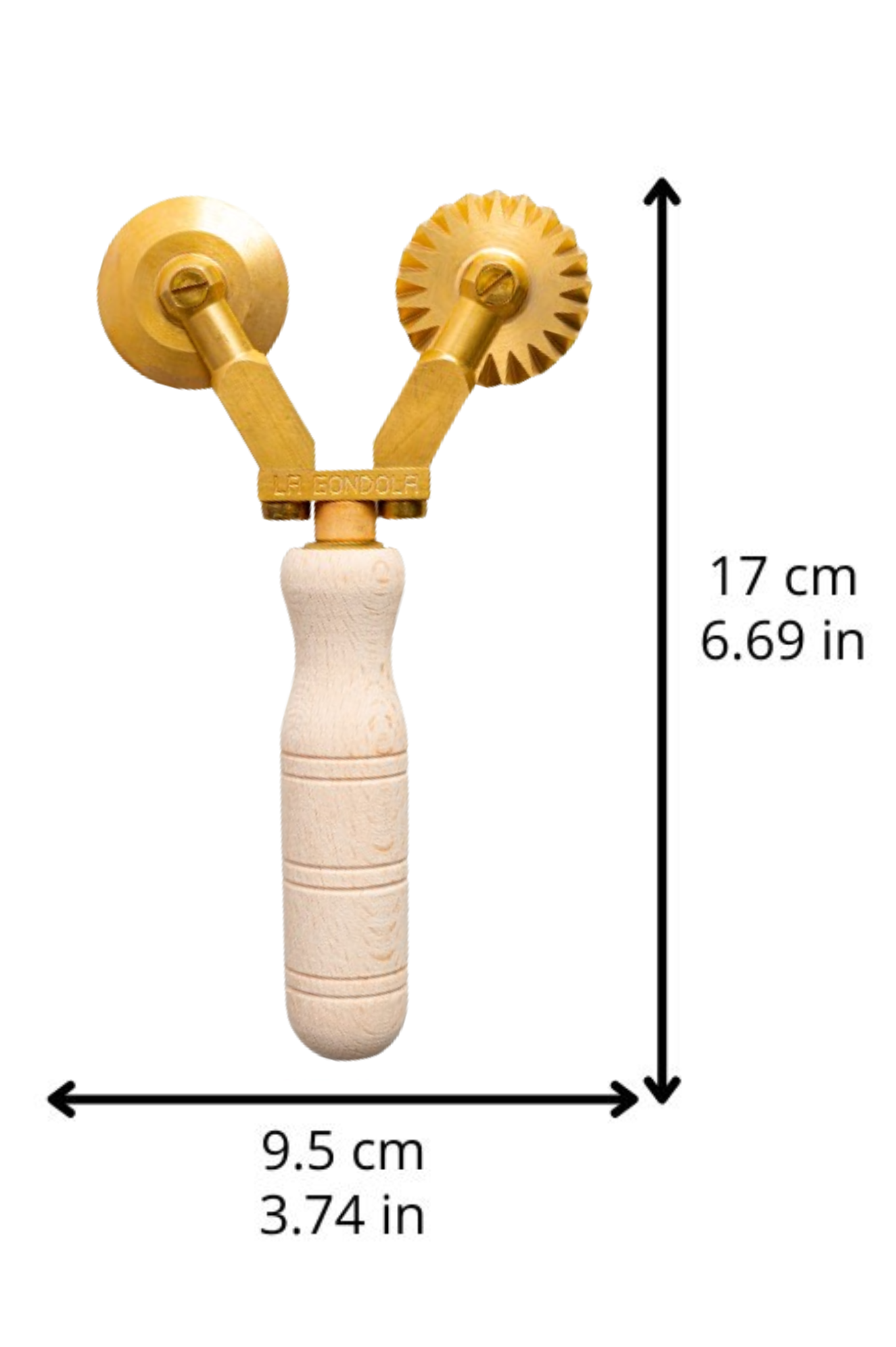Double Pasta Cutter Wheel, 2 Separate Blades, 1 Festooned and 1 Smooth