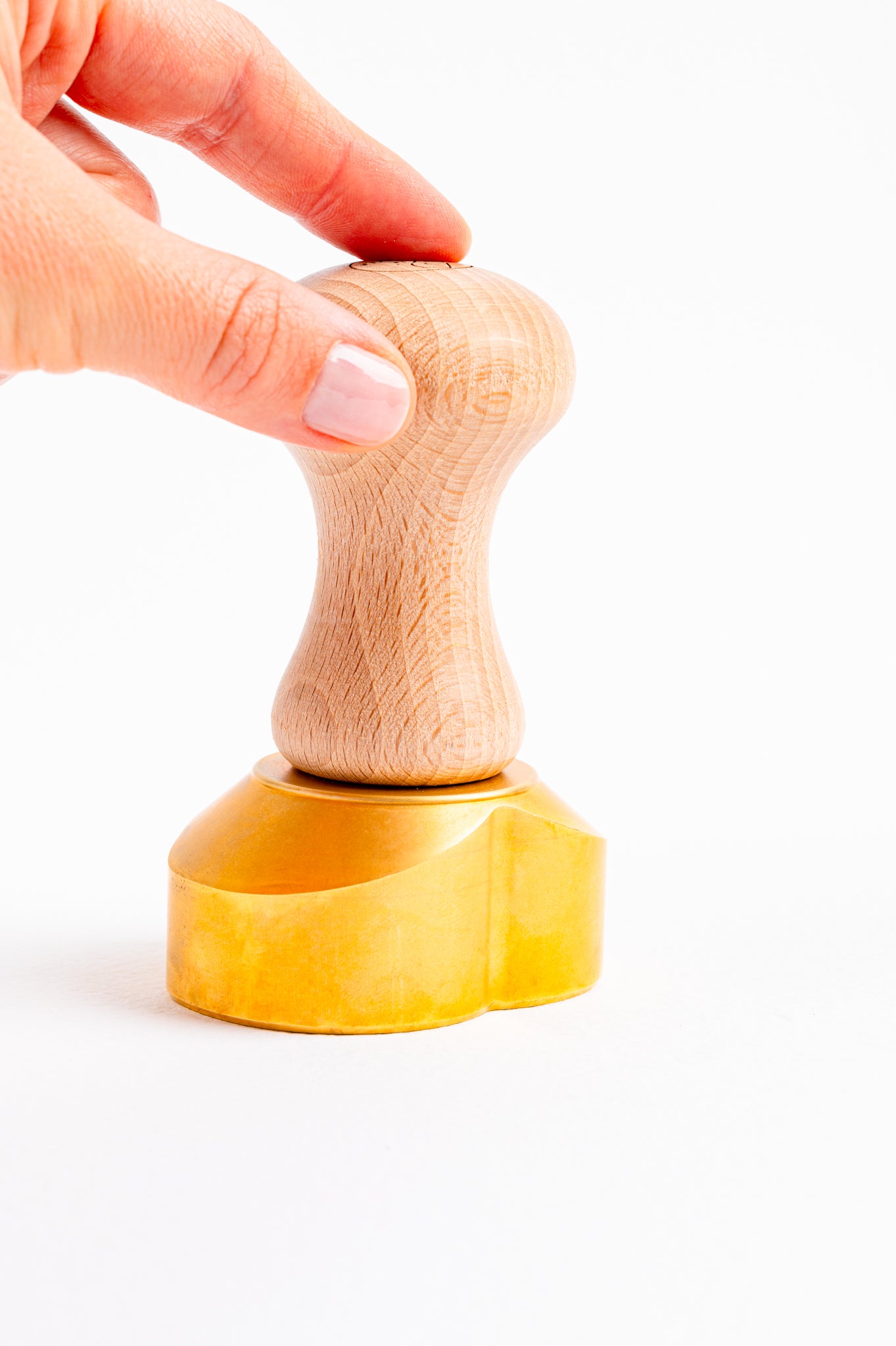 Professional Ravioli & Tortelli Heart Stamp (Love) in Brass and Natural wood