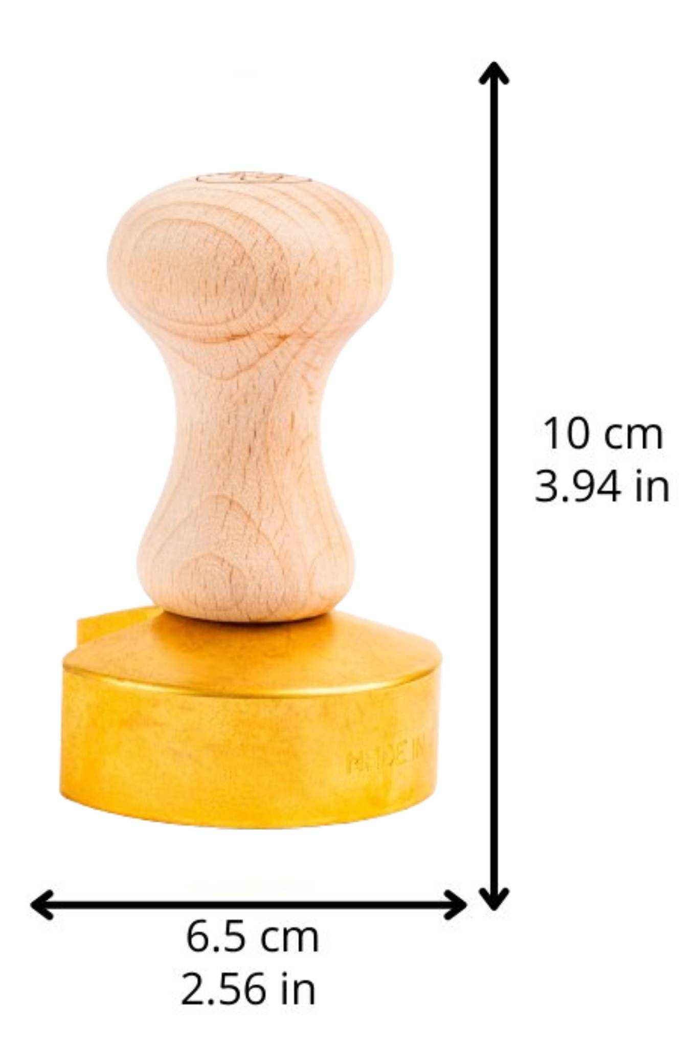 Professional Ravioli and Pasta MUSHROOM Stamp in Brass and Natural Wood - ELISA