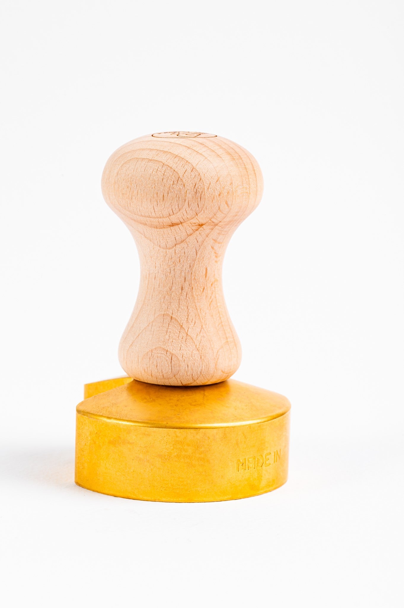 Professional Ravioli and Pasta MUSHROOM Stamp in Brass and Natural Wood - ELISA