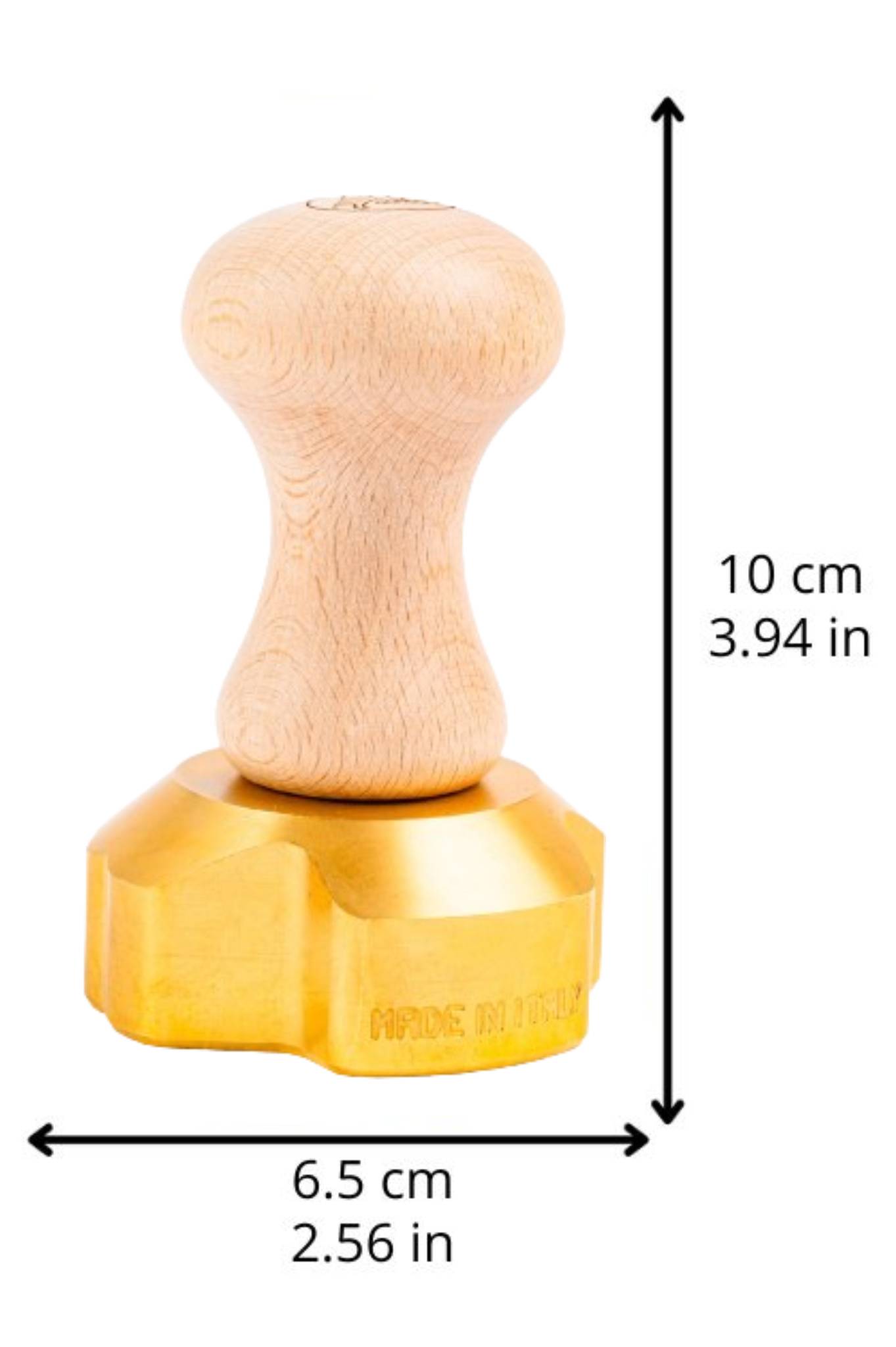 Professional Ravioli and Pasta SHELL Stamp in Brass and Natural Wood - ELENA
