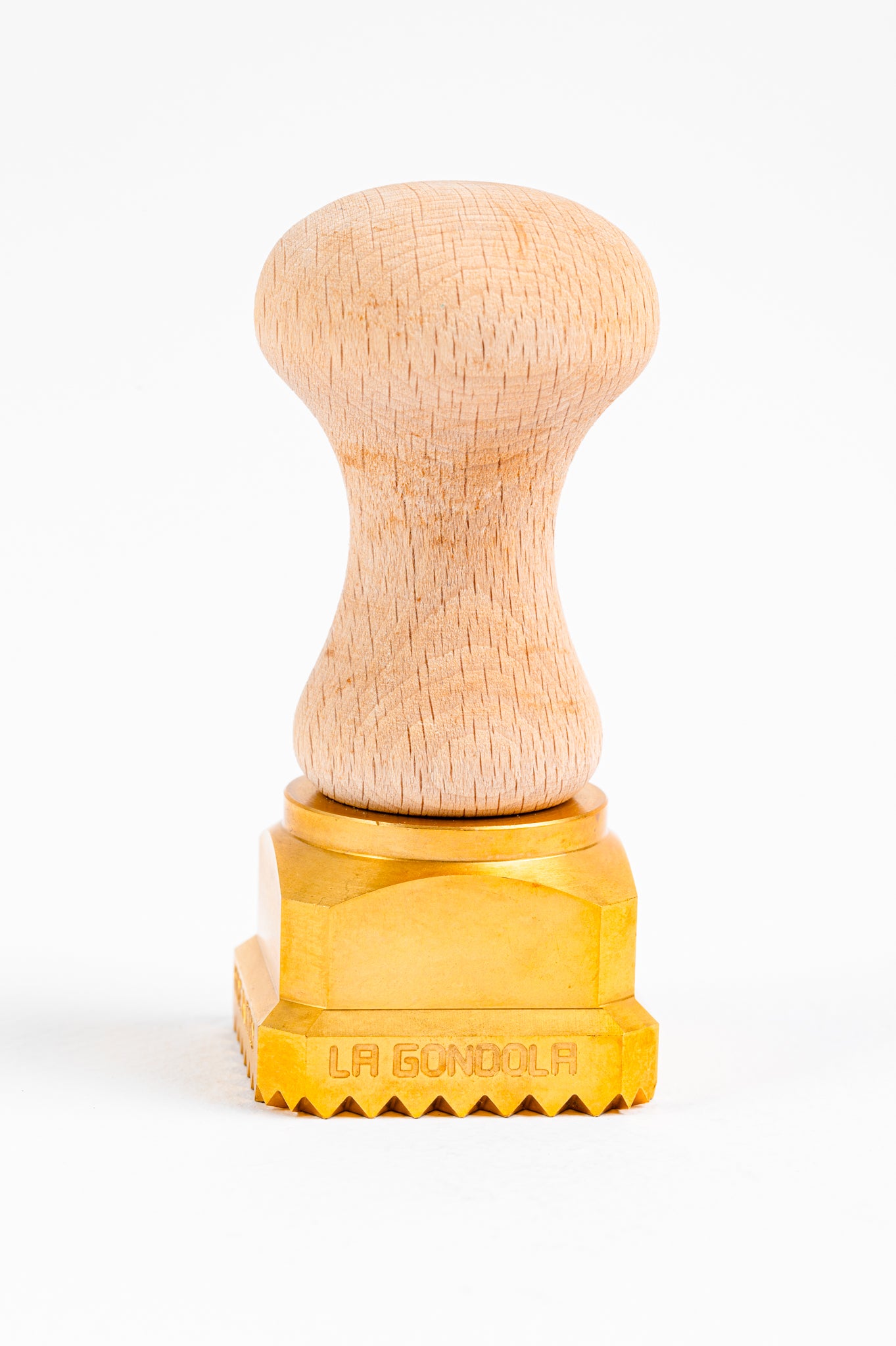 Professional Ravioli and Pasta SQUARE (45x45) Stamp in Brass and Natural Wood - MARIA