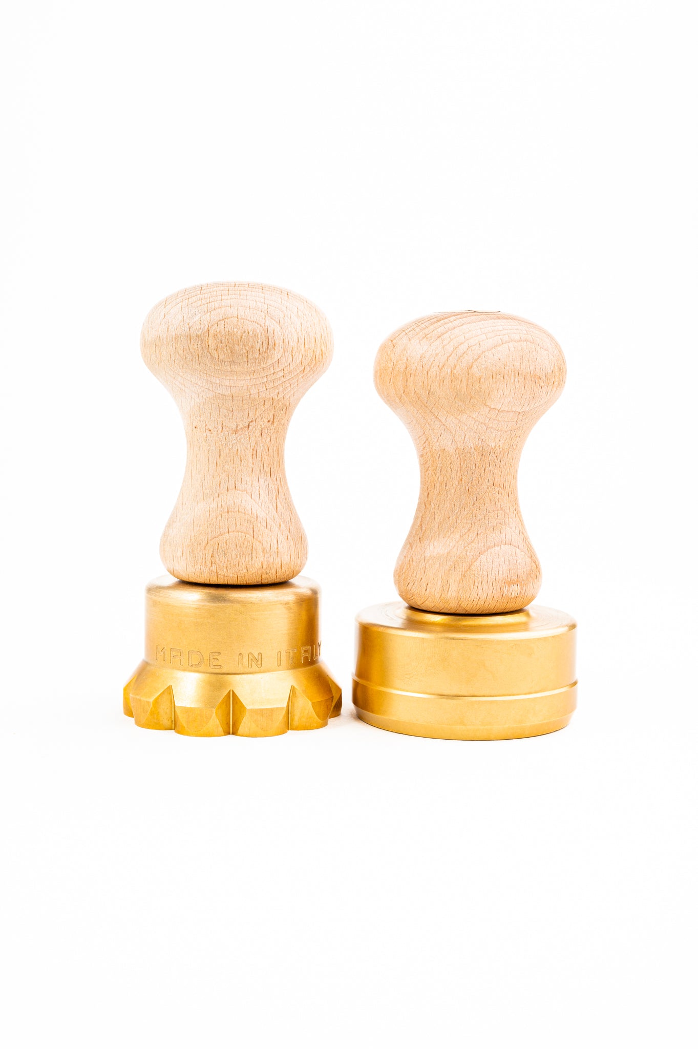 La Gondola Professional Bundle: Flower Stamp and Corzetti Stamp in Brass and Natural Wood - LILLY