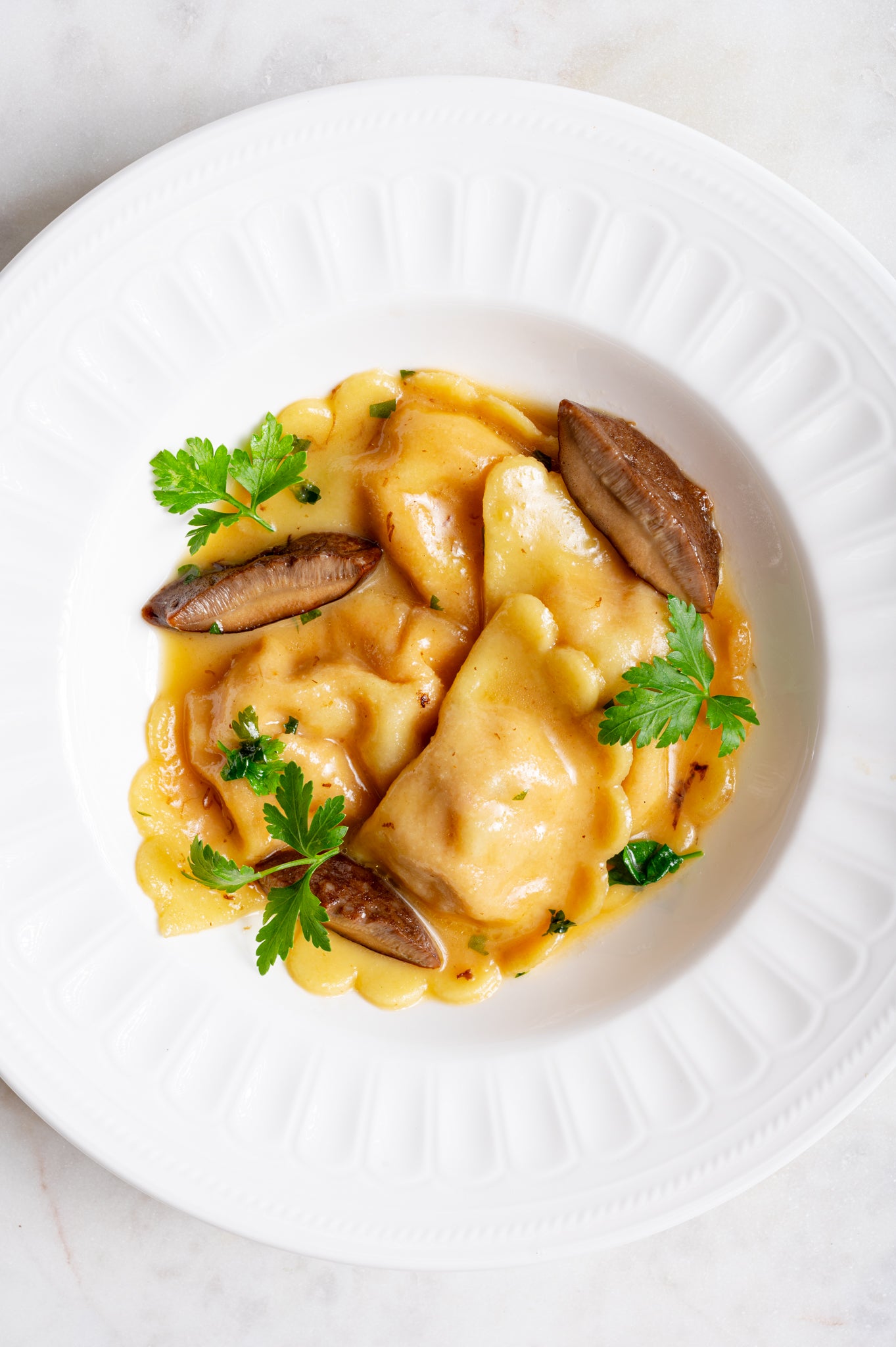 Sello Profesional de Raviolis y Pasta MEZZALUNA en Latón y Madera Natural - SARA