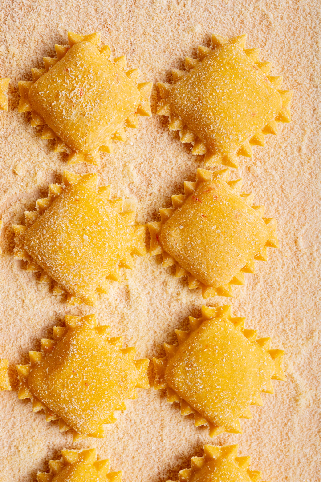 Professional Ravioli and Pasta SQUARE (45x45) Stamp in Brass and Natural Wood - MARIA