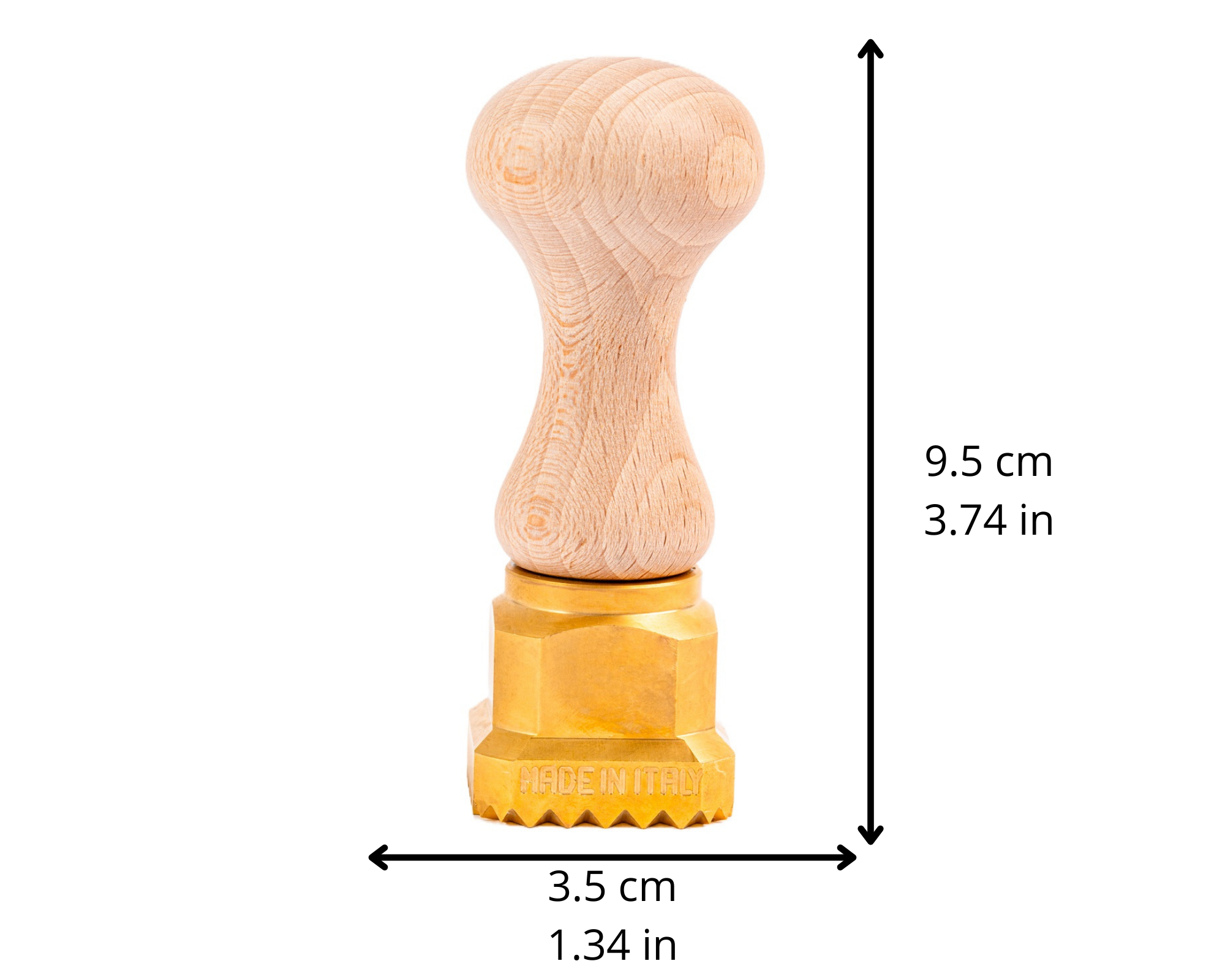 La Gondola Professional Bundle: Square Stamp 35 and Round Stamp 34 in Brass and Natural Wood - RENZA