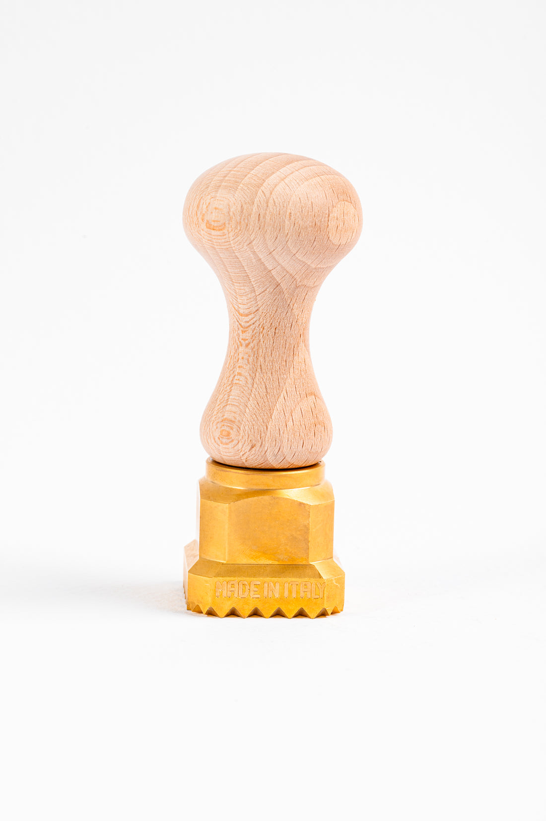 Professional Ravioli and Pasta SQUARE (35x35) Stamp in Brass and Natural Wood - IMMA